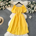 Bohemian Embroidered Lantern Sleeve Dress