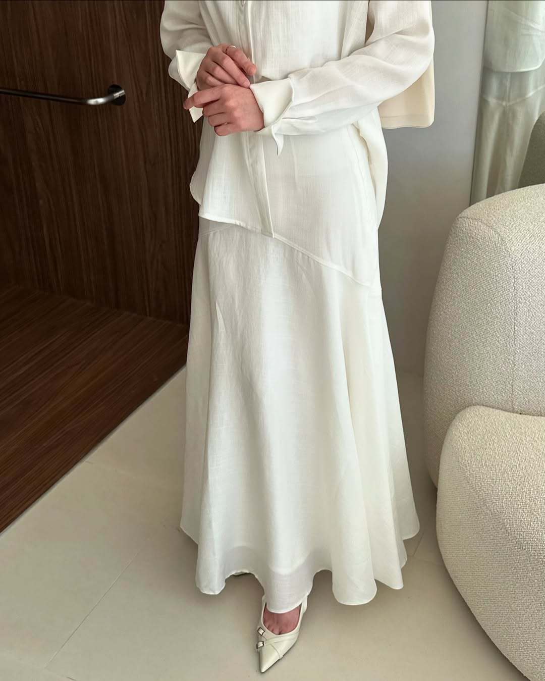 Ladies Long Sleeve Shirt and Skirt