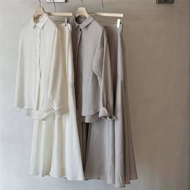 Ladies Long Sleeve Shirt and Skirt