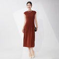 Elegant A-Line Pleated Dress for Women
