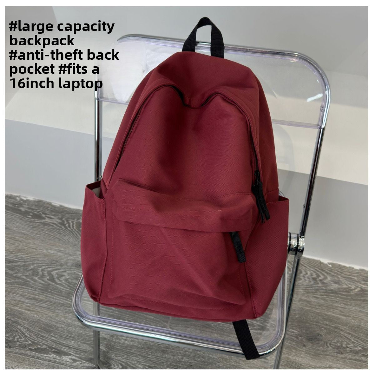 Minimalist Solid Color Backpack