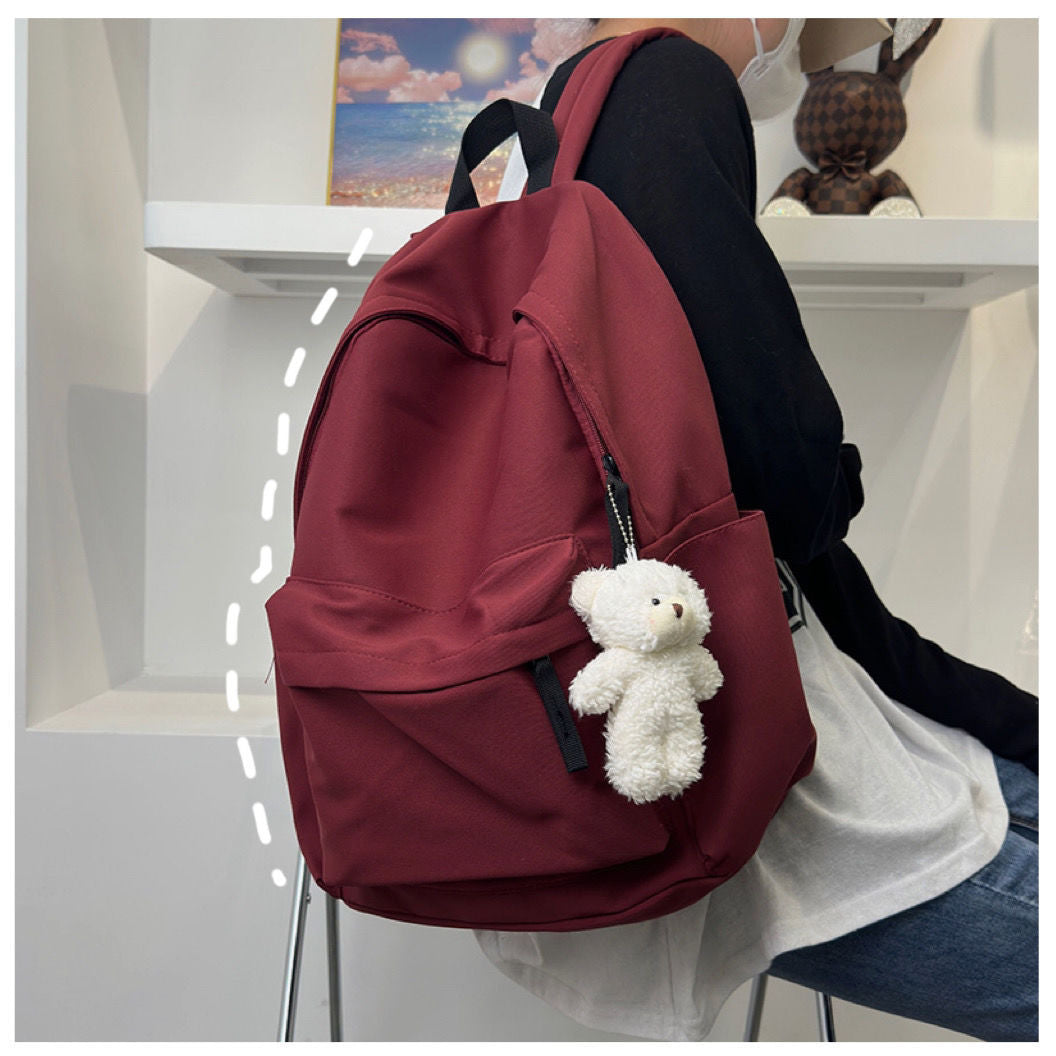 Minimalist Solid Color Backpack